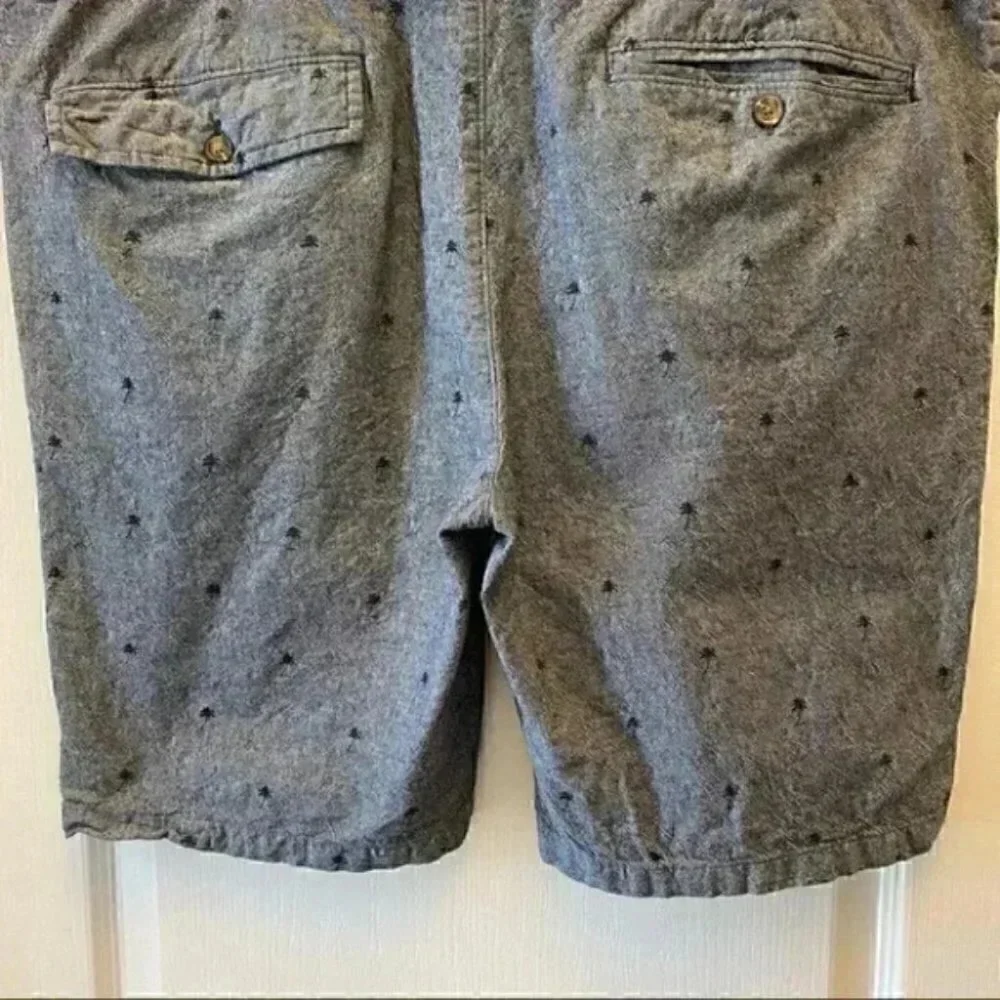 Urban Man Shorts Flat Front Chino Style Chambray Blue Size 38 - Picture 9 of 16